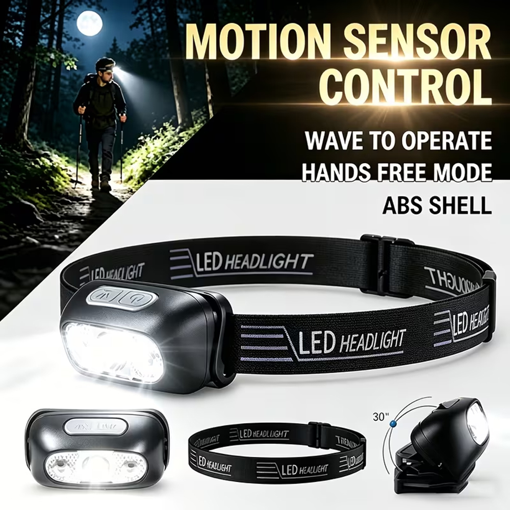 Outdoor Adventure Trips - Ultra Bright Headlamp Portable LED Sensor