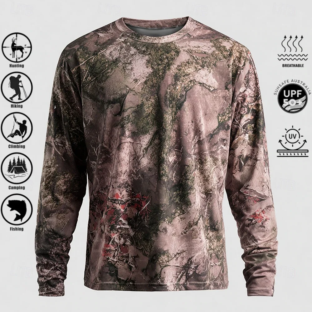 Men Long Sleeve T-shirt Polyes - Outdoor Adventure Trips ulasan dan harga